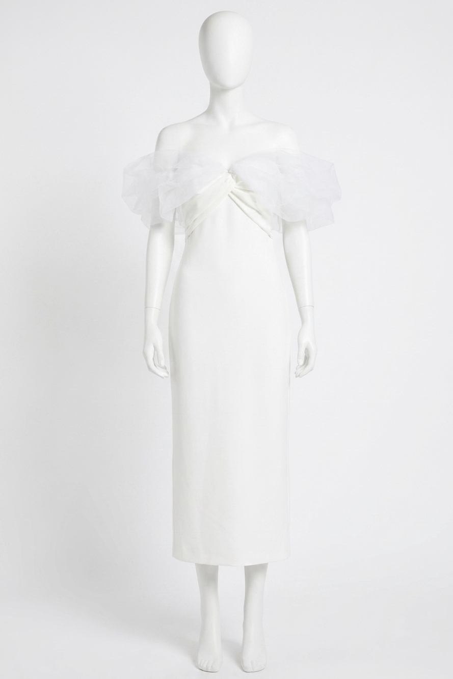 NEW LINE AND DOT starlet midi dress in ivory